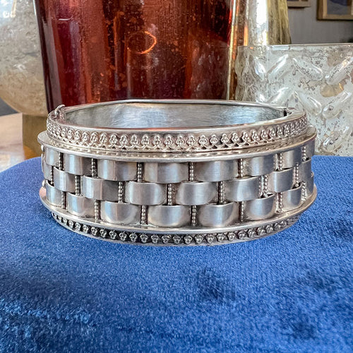 Victorian Silver Bangle Bracelet, from Doyle & Doyle antique and vintage jewelry boutique