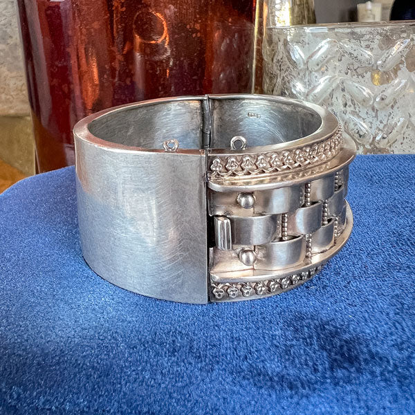 Victorian Silver Bangle Bracelet, from Doyle & Doyle antique and vintage jewelry boutique