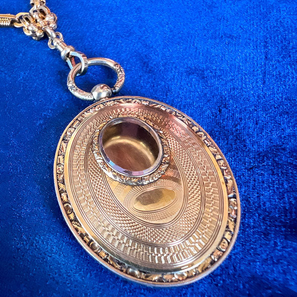 Georgian Locket & Chain sold by Doyle and Doyle an antique and vintage jewelry boutique