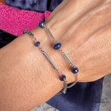 Vintage Sapphire Bead Bracelet sold by Doyle and Doyle an antique and vintage jewelry boutique