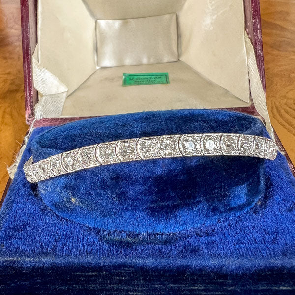 Art Deco Diamond Line Tennis Bracelet circa 1930, from Doyle & Doyle antique and vintage jewelry boutique