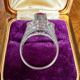 Vintage Pink Sapphire & Diamond Ring sold by Doyle and Doyle an antique and vintage jewelry boutique