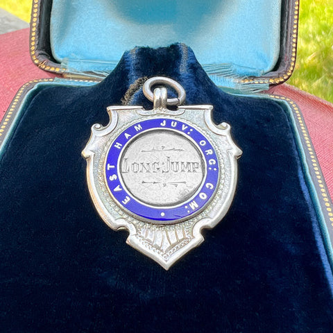 Vintage Silver Track & Field Medal, 1931 sold by Doyle and Doyle an antique and vintage jewelry boutique