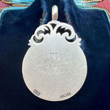 Antique Silver Fancy Medallion Fob, 1924 sold by Doyle and Doyle an antique and vintage jewelry boutique