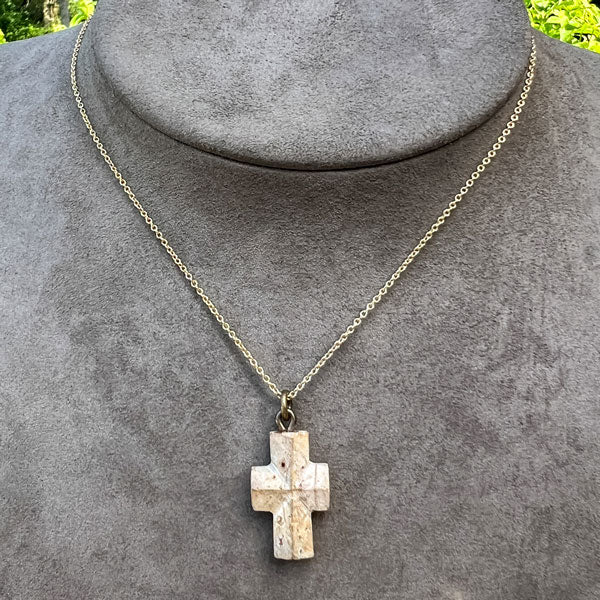Antique Staurolite Cross sold by Doyle and Doyle an antique and vintage jewelry boutique