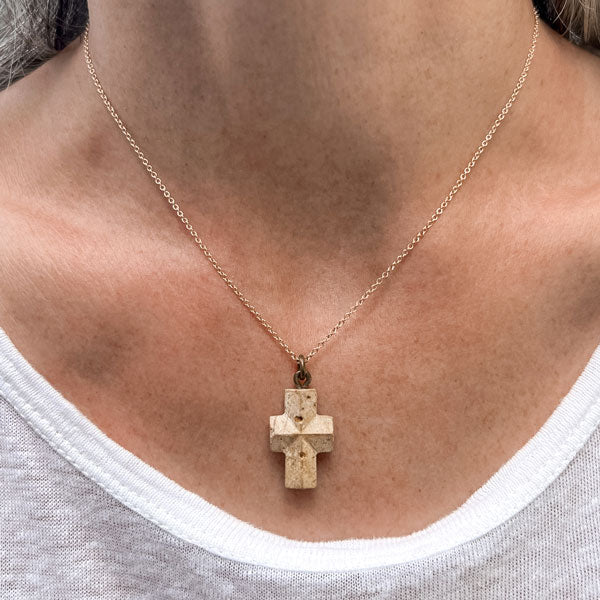 Antique Staurolite Cross sold by Doyle and Doyle an antique and vintage jewelry boutique