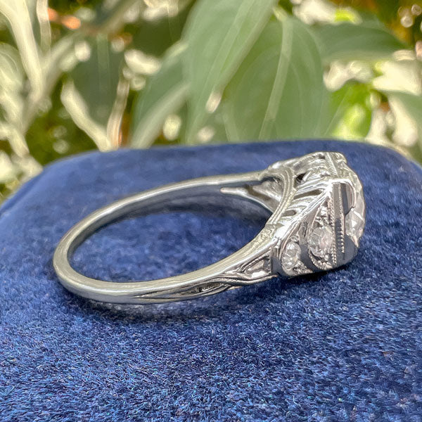 Vintage Diamond Engagement Ring, Old Euro 0.88ct sold by Doyle and Doyle an antique and vintage jewelry boutique