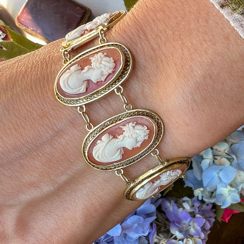 Vintage Cameo Bracelet, from Doyle & Doyle antique and vintage jewelry boutique