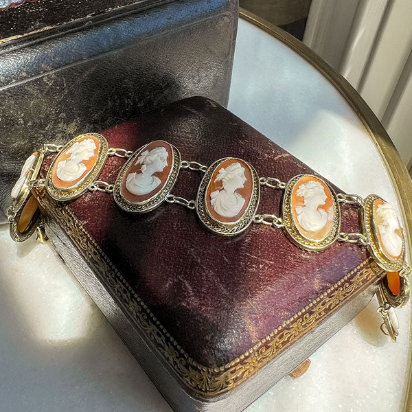 Vintage Cameo Bracelet, from Doyle & Doyle antique and vintage jewelry boutique