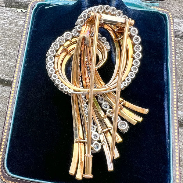 Vintage Retro Diamond Pin sold by Doyle and Doyle an antique and vintage jewelry boutique