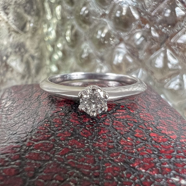Vintage Tiffany & Co. Engagement Ring, RBC 0.18ct. sold by Doyle and Doyle an antique and vintage jewelry boutique