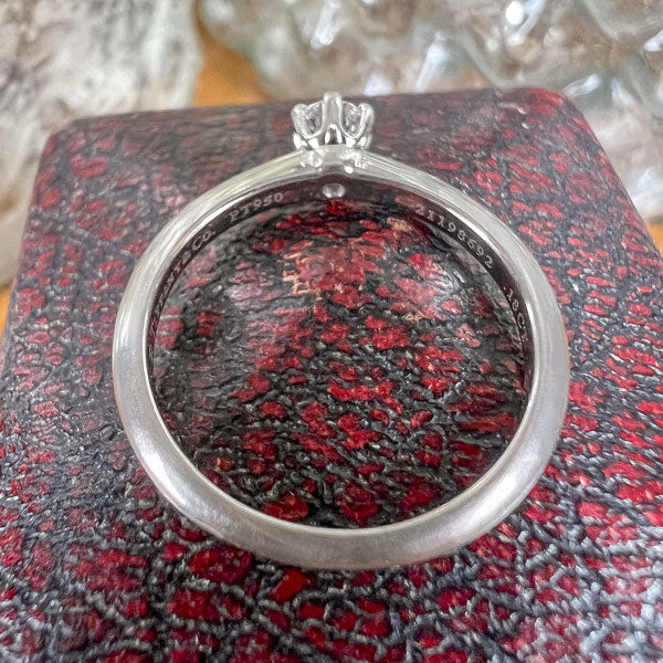 Vintage Tiffany & Co. Engagement Ring, RBC 0.18ct. sold by Doyle and Doyle an antique and vintage jewelry boutique