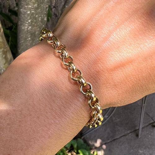 Vintage Rolo Link Bracelet sold by Doyle and Doyle an antique and vintage jewelry boutique