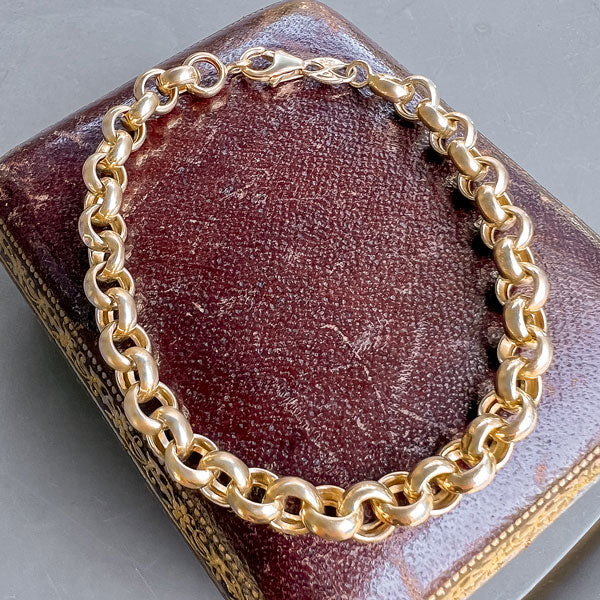 Vintage Rolo Link Bracelet sold by Doyle and Doyle an antique and vintage jewelry boutique