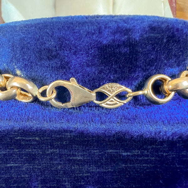 Vintage Rolo Link Bracelet sold by Doyle and Doyle an antique and vintage jewelry boutique