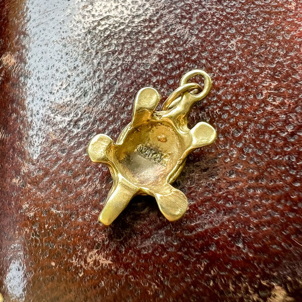 Vintage Turtle Charm Pendant sold by Doyle and Doyle an antique and vintage jewelry boutique