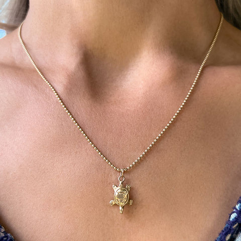 Vintage Turtle Charm Pendant