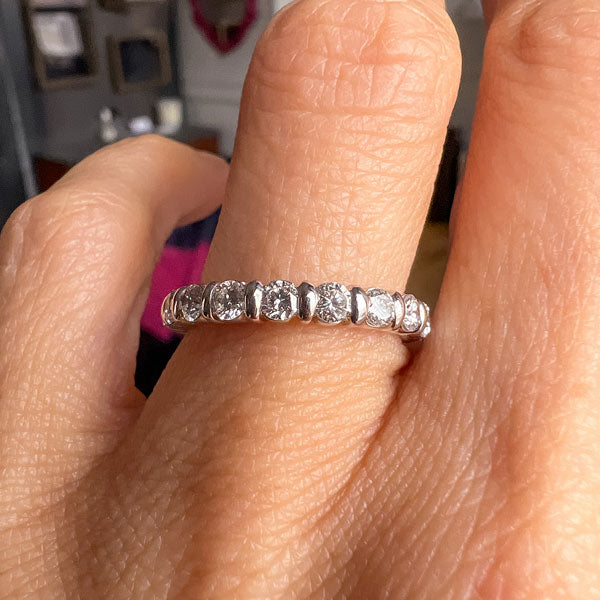 Vintage Diamond Eternity Band Ring sold by Doyle and Doyle an antique and vintage jewelry boutique