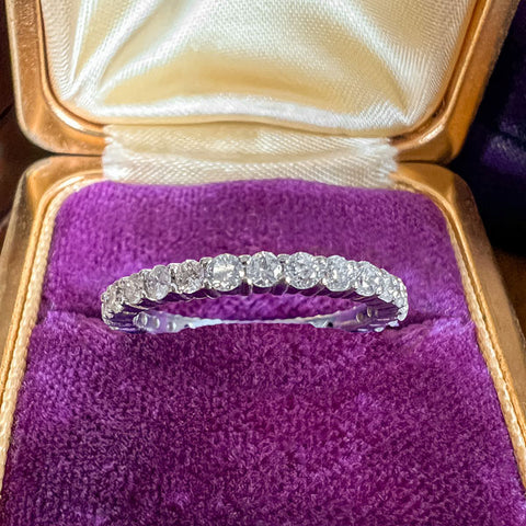 Vintage Diamond Eternity Wedding Band, Size 6 1/2
