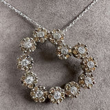 Vintage Brown & White Diamond Heart Pendant, from Doyle & Doyle antique and vintage jewelry boutique