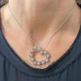 Vintage Brown & White Diamond Heart Pendant, from Doyle & Doyle antique and vintage jewelry boutique