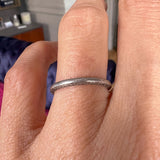 Vintage Patterned Platinum Band sold by Doyle and Doyle an antique and vintage jewelry boutique