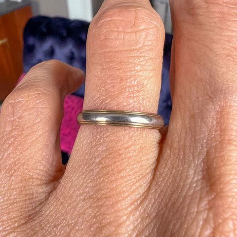Vintage Palladium & Gold Band sold by Doyle and Doyle an antique and vintage jewelry boutique