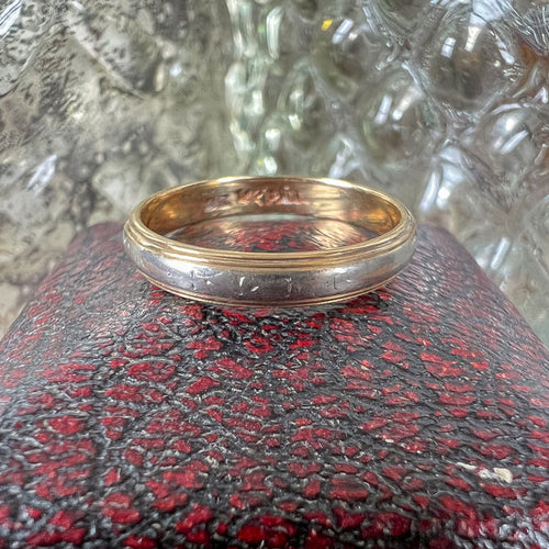 Vintage Palladium & Gold Band sold by Doyle and Doyle an antique and vintage jewelry boutique