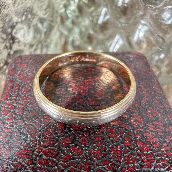 Vintage Palladium & Gold Band sold by Doyle and Doyle an antique and vintage jewelry boutique