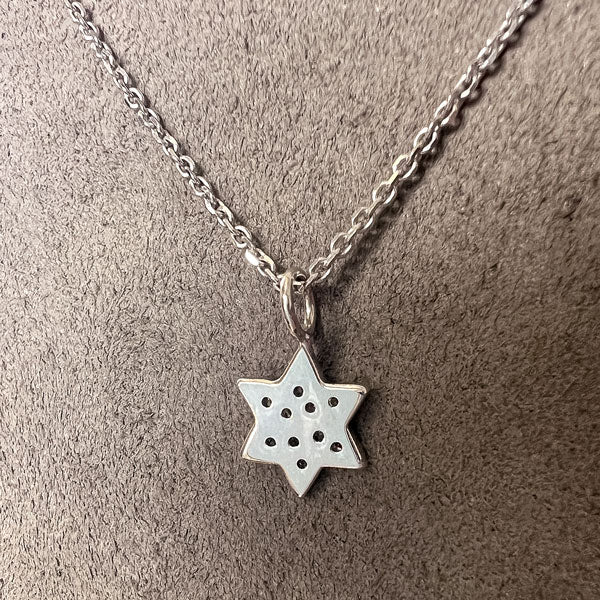 Vintage Diamond Star of David Pendant sold by Doyle and Doyle an antique and vintage jewelry boutique