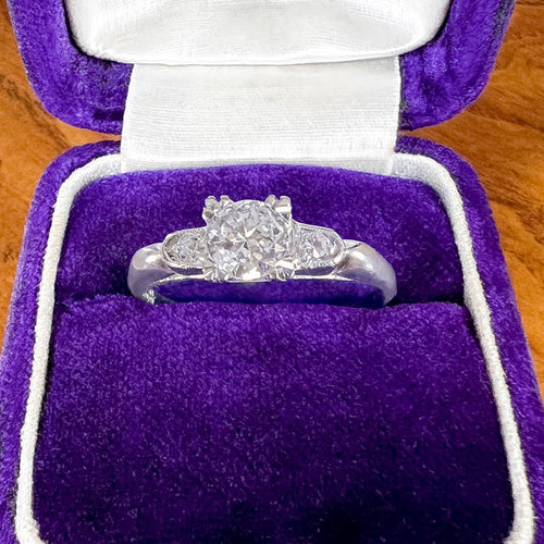 Vintage Engagement Ring, RBC 0.44ct. sold by Doyle and Doyle an antique and vintage jewelry boutique