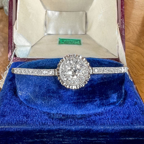 Art Deco Old European Cut Diamond Bracelet sold by Doyle and Doyle an antique and vintage jewelry boutique