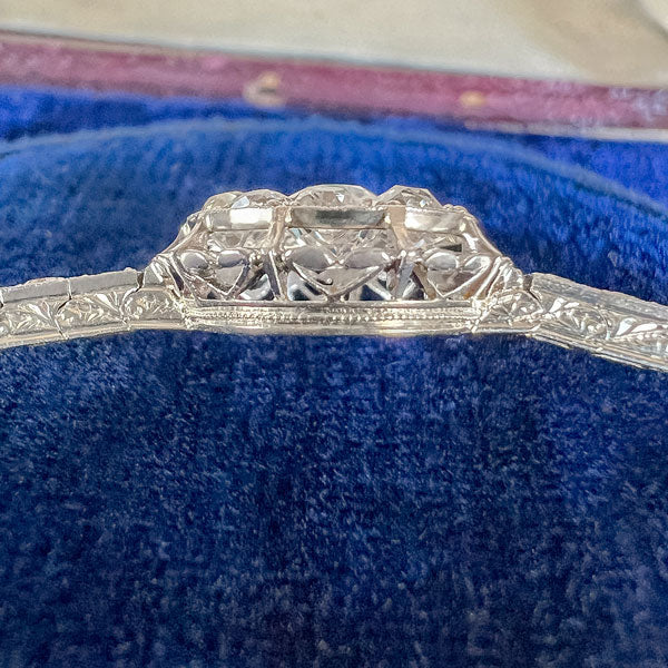 Art Deco Old European Cut Diamond Bracelet sold by Doyle and Doyle an antique and vintage jewelry boutique