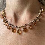 Victorian Citrine Drop Necklace sold by Doyle and Doyle an antique and vintage jewelry boutique