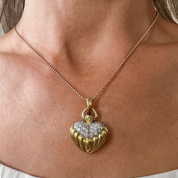Vintage Seidengang Heart Pendant sold by Doyle and Doyle an antique and vintage jewelry boutique