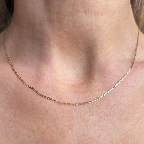 Vintage Fine Anchor Link Chain Necklace
