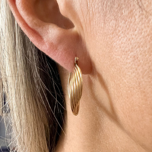 Vintage Multi Wire Hoop Earrings sold by Doyle and Doyle an antique and vintage jewelry boutique