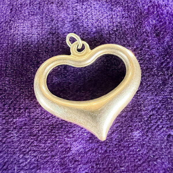 Vintage Heart Pendant sold by Doyle and Doyle an antique and vintage jewelry boutique