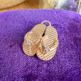 Vintage Diamond Flip Flop Pendant sold by Doyle and Doyle an antique and vintage jewelry boutique