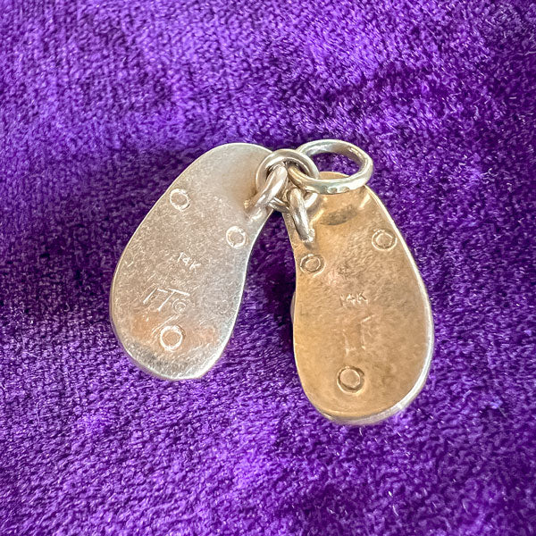 Vintage Diamond Flip Flop Pendant sold by Doyle and Doyle an antique and vintage jewelry boutique