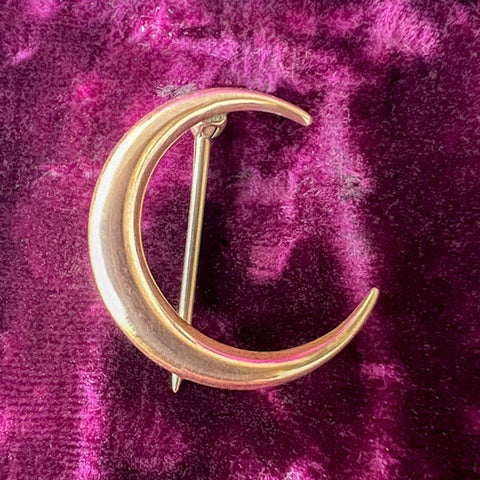Victorian Crescent Moon Pin
