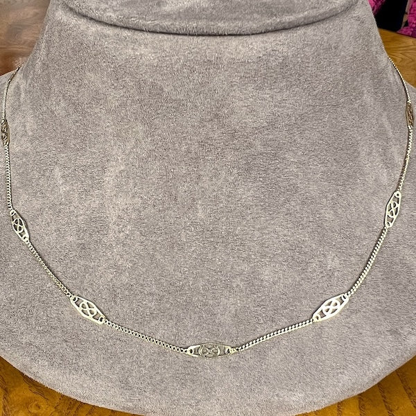 Vintage Gold Filigree Link Chain, from Doyle & Doyle antique and vintage jewelry boutique
