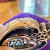 Antique French Emerald Diamond Heart Locket sold by Doyle and Doyle an antique and vintage jewelry boutique