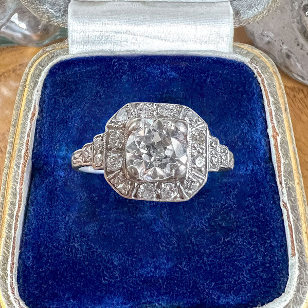 Vintage Engagement Ring, Old Euro 0.55 sold by Doyle and Doyle an antique and vintage jewelry boutique