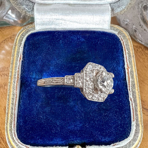 Vintage Engagement Ring, Old Euro 0.55 sold by Doyle and Doyle an antique and vintage jewelry boutique