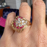 Retro Diamond & Ruby Ring, from Doyle & Doyle antique and vintage jewelry boutique
