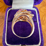 Retro Diamond & Ruby Ring sold by Doyle and Doyle an antique and vintage jewelry boutique