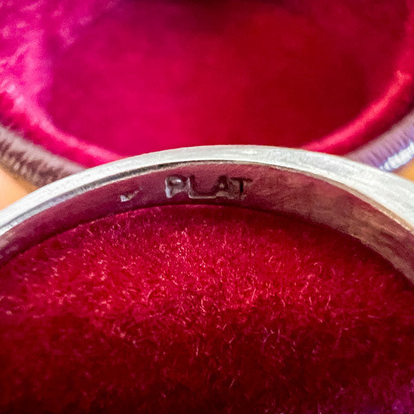 Vintage Baguette Diamond Wedding Band Ring sold by Doyle and Doyle an antique and vintage jewelry boutique