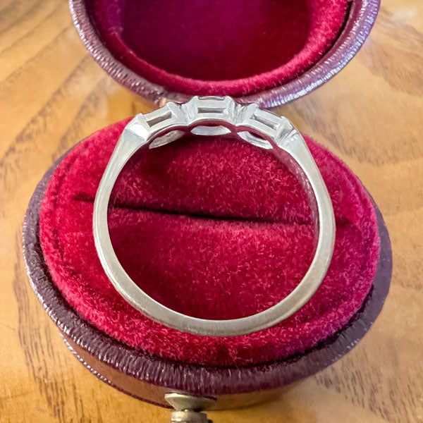 Vintage Marquise Diamond Wedding Band Ring sold by Doyle and Doyle an antique and vintage jewelry boutique