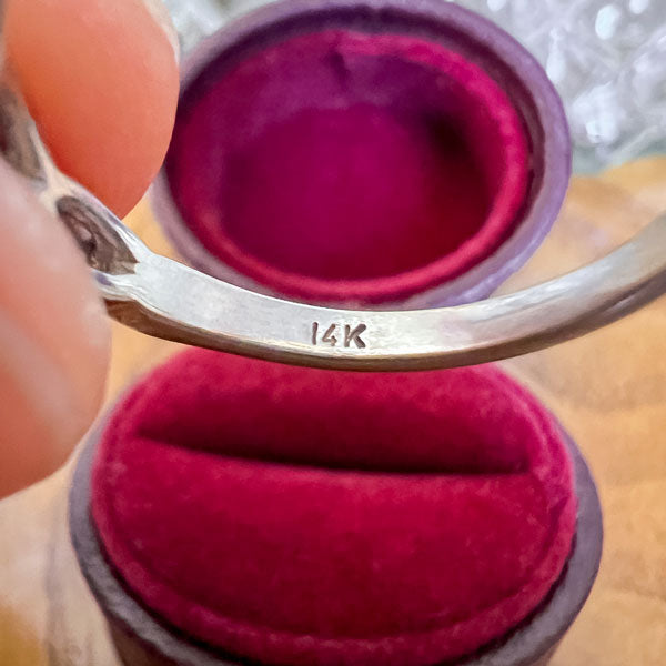 Vintage Marquise Diamond Wedding Band Ring sold by Doyle and Doyle an antique and vintage jewelry boutique